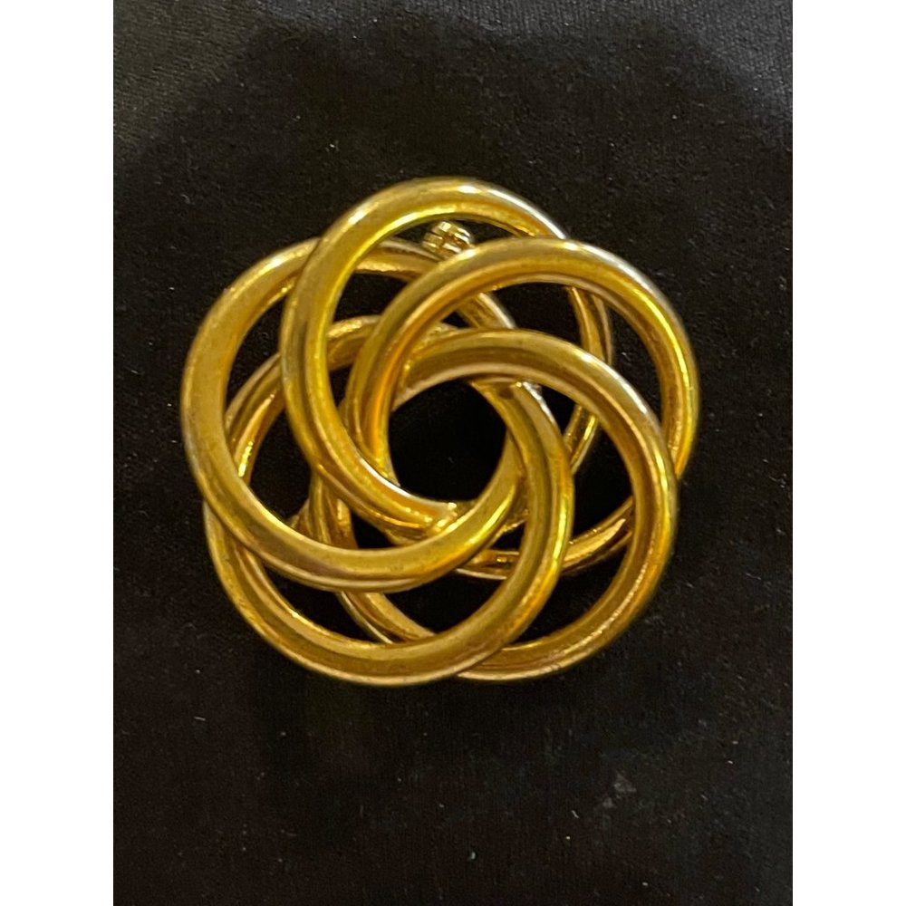 Napier Gold Tone Swirl Brooch
